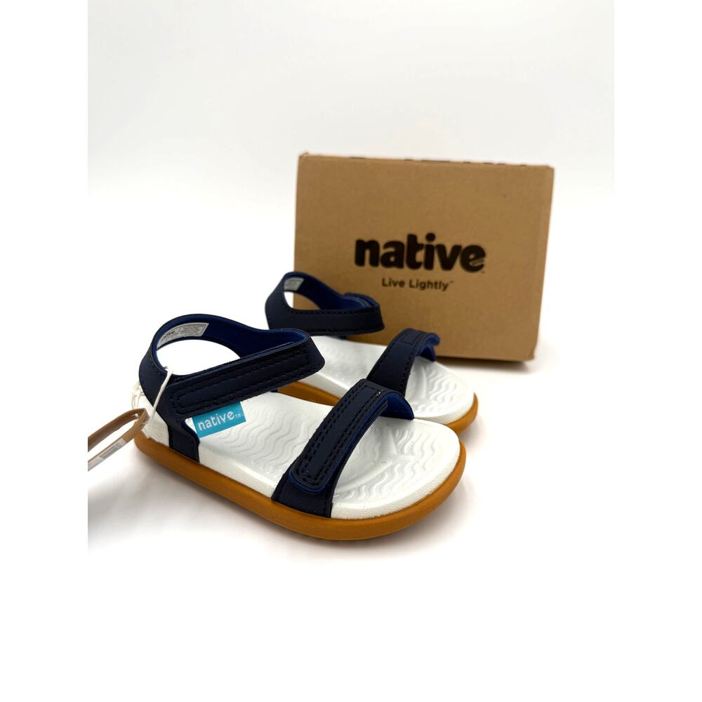 NEW! Native Charley Sandals - Regatta Blue/Shell White - c6 (toddler 6)